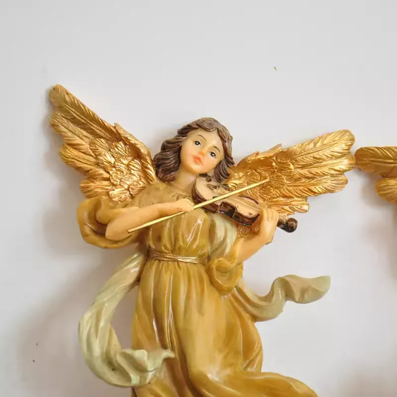Angel Musician Wall Decor Set (Set of 4) – Harmonic Guardian Collection