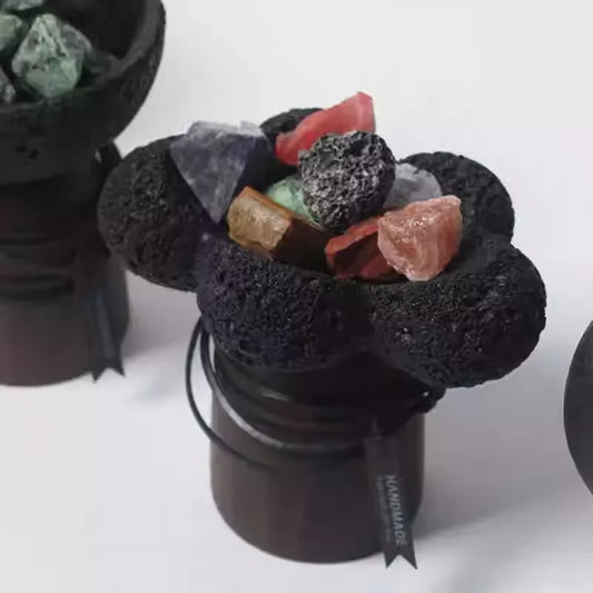 Volcanic Stone Offering Bowl Set