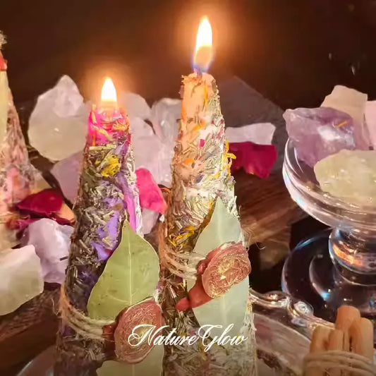 Handmade Decorative Taper Candles – Set of 2