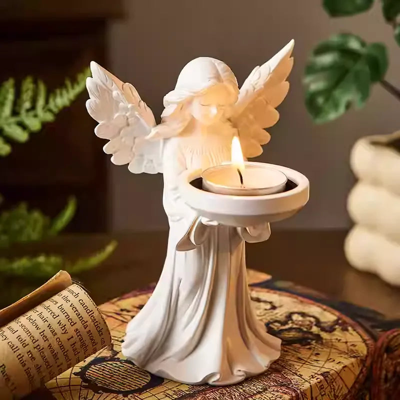 Gentle Guardian Angel Candle Holder – Soft Light Ritual Decor
