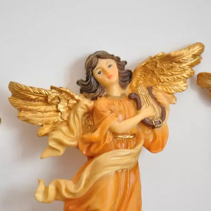 Angel Musician Wall Decor Set (Set of 4) – Harmonic Guardian Collection