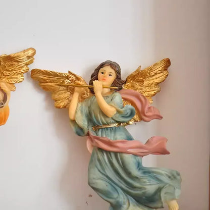 Angel Musician Wall Decor Set (Set of 4) – Harmonic Guardian Collection