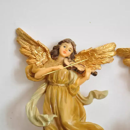 Angel Musician Wall Decor Set (Set of 4) – Harmonic Guardian Collection