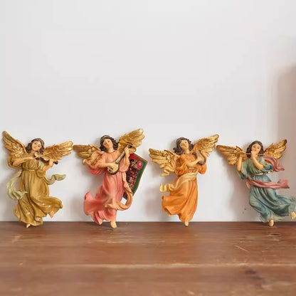 Angel Musician Wall Decor Set (Set of 4) – Harmonic Guardian Collection