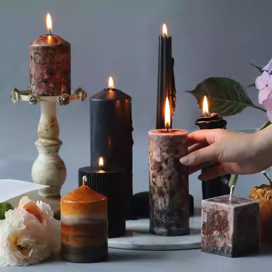 Artisan Decorative Candle Set – Mixed Shapes