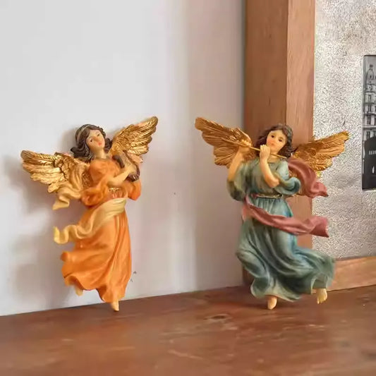 Angel Musician Wall Decor Set (Set of 4) – Harmonic Guardian Collection